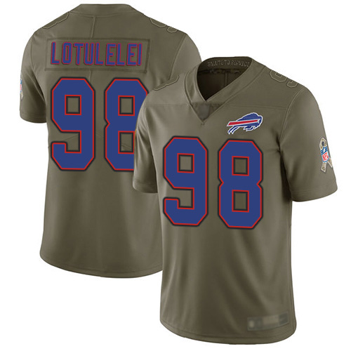 Men Buffalo Bills #98 Star Lotulelei Limited Olive 2017 Salute to Service NFL Jersey->buffalo bills->NFL Jersey